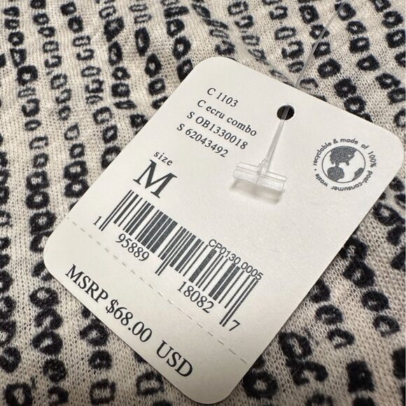 We The Free Bali Backpacker Tee Ecru Combo Medium Relaxed Fit Lightweight Knit - Picture 3 of 12